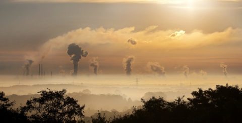 Industrie Sonnenaufgang