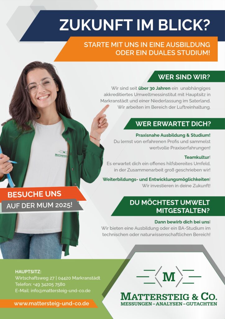 Wir sind dabei - MATTERSTEIG UND CO. Ingenieursgesellschaft mbH auf der 17. MUM – Berufsorientierungs- und Verbrauchermesse!